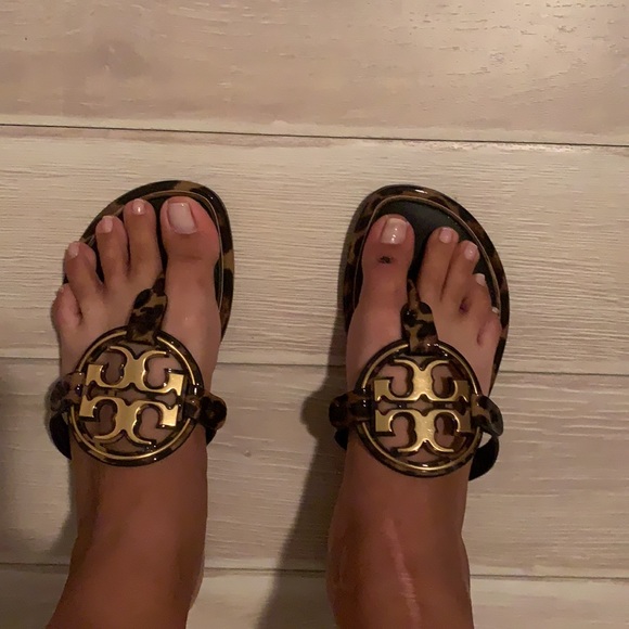 COPY - COPY - NIB Tory Burch Barbados Leopard Miller sandal - Picture 6 of 8